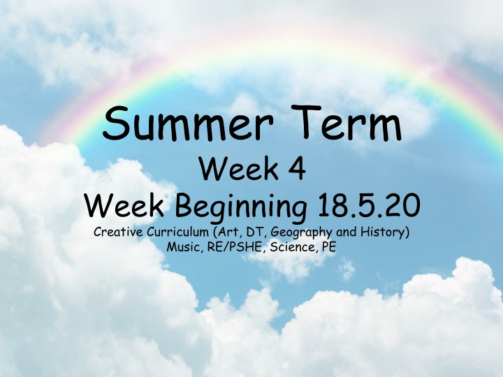 summer term week 4 week beginning