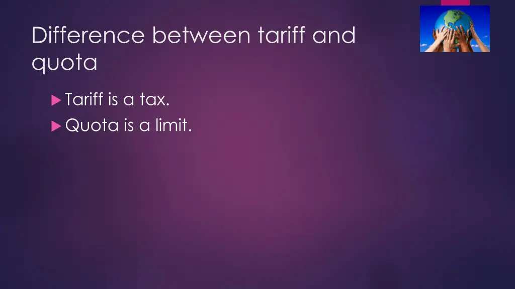 difference between tariff and quota