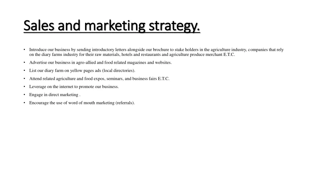 sales and marketing strategy sales and marketing