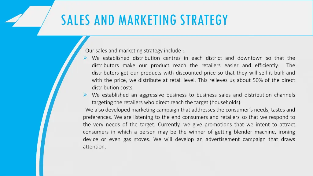 sales and marketing strategy