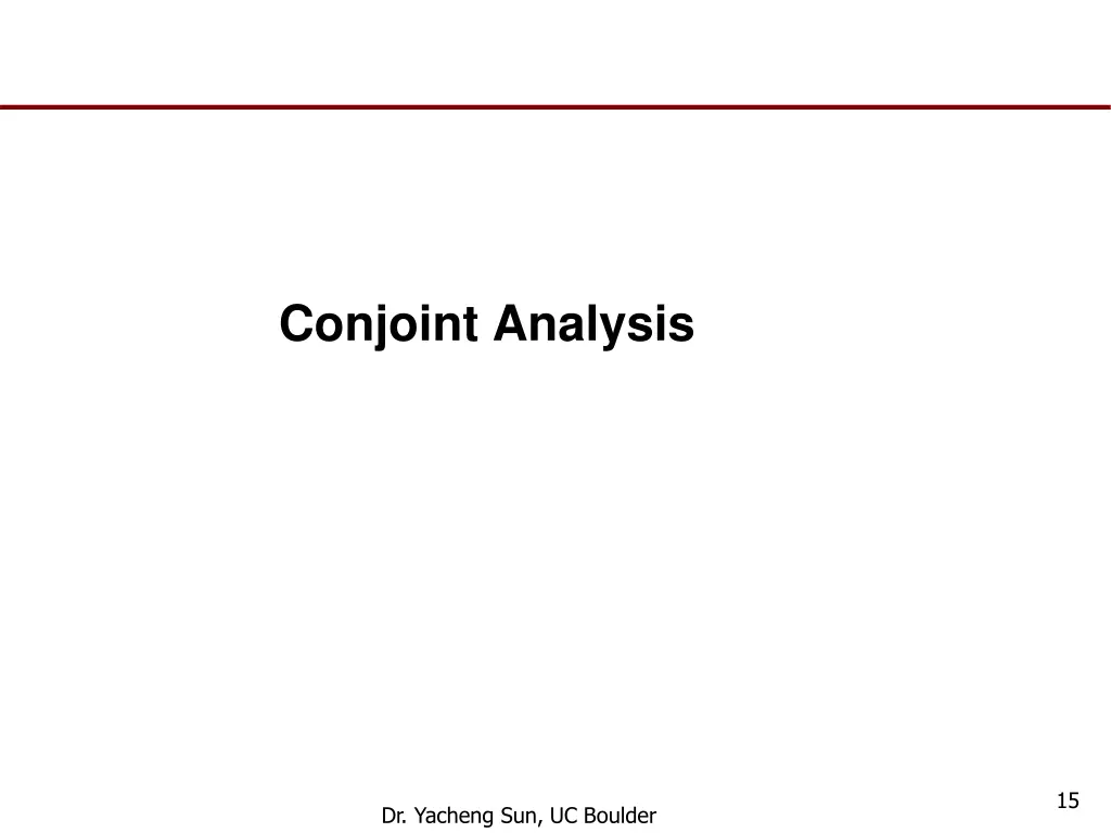 conjoint analysis