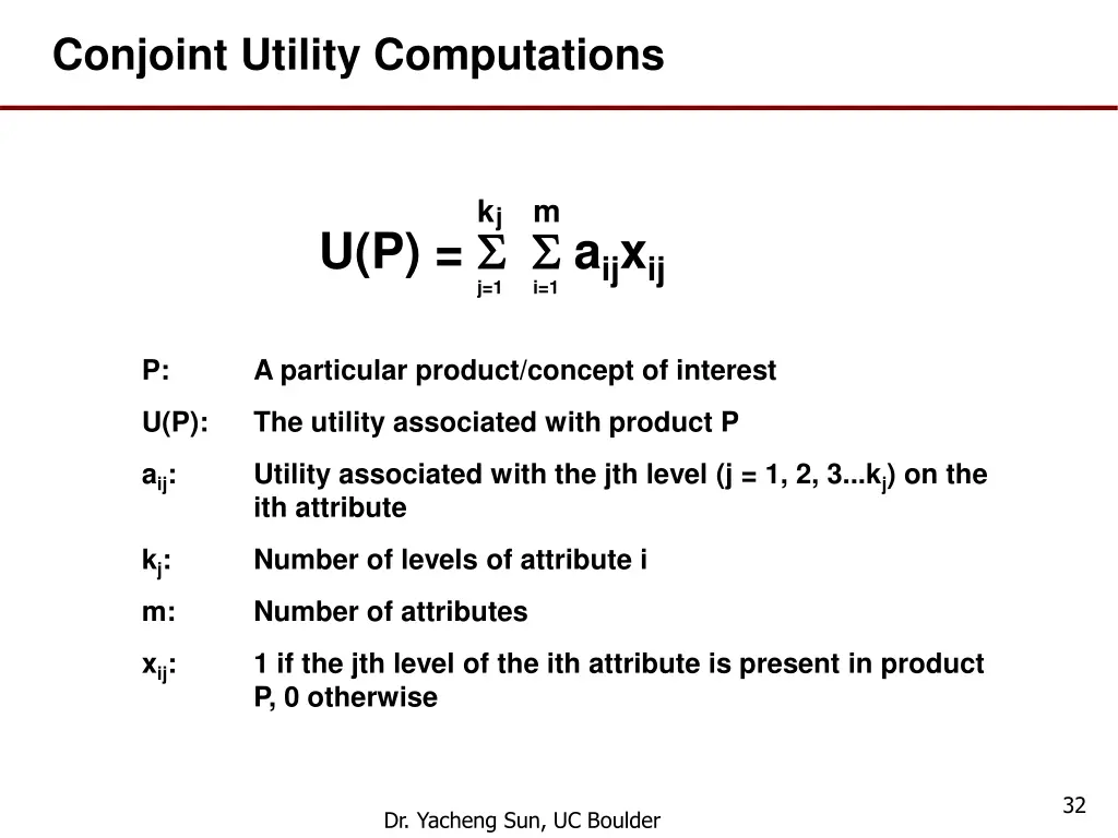 conjoint utility computations