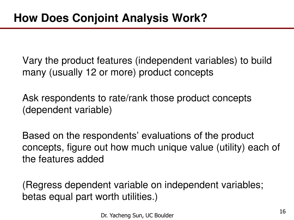 how does conjoint analysis work