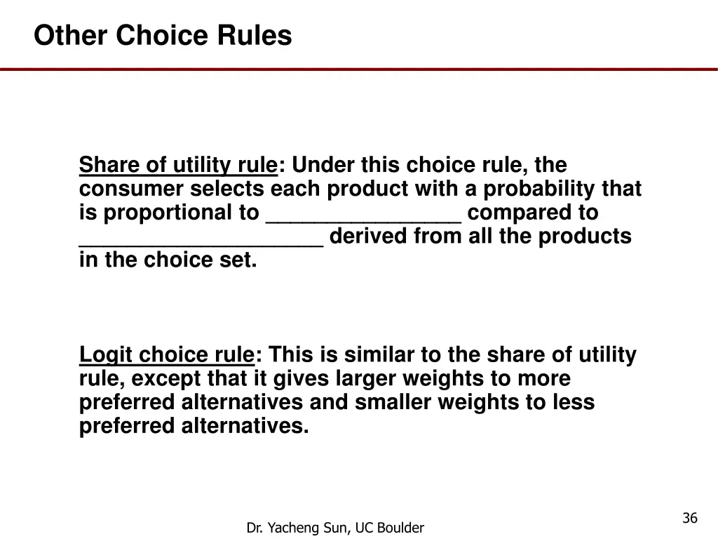 other choice rules