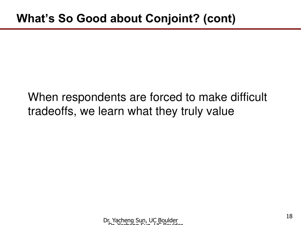 what s so good about conjoint cont