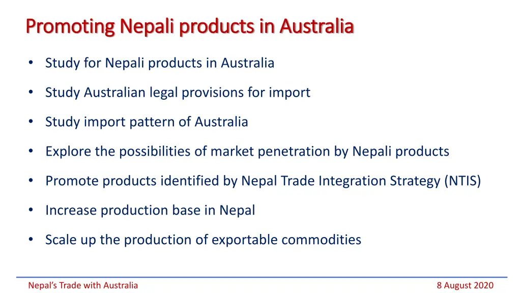 promoting nepali products in australia promoting