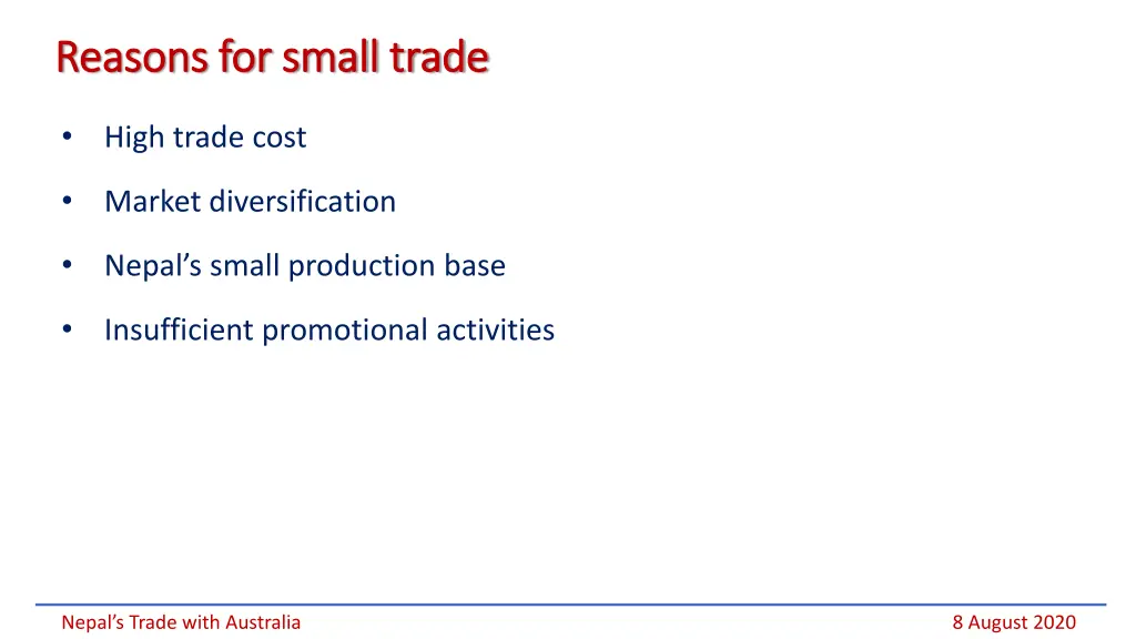 reasons for small trade reasons for small trade