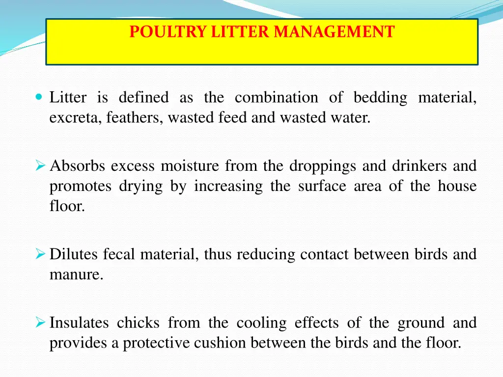 poultry litter management