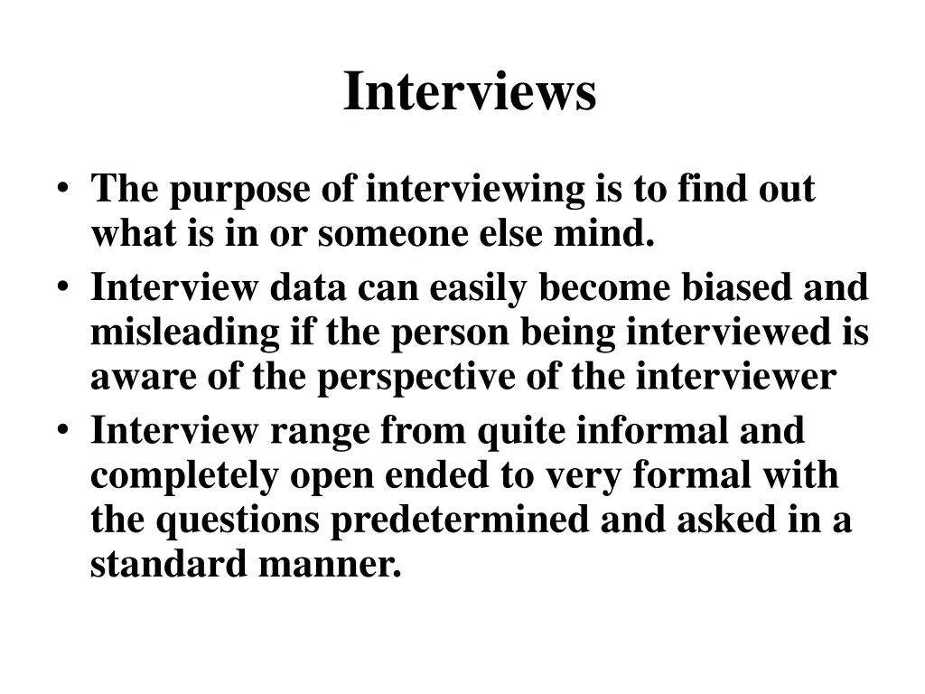 interviews