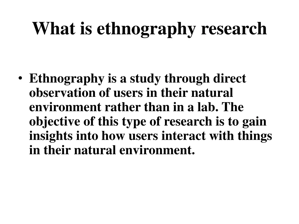 what is ethnography research