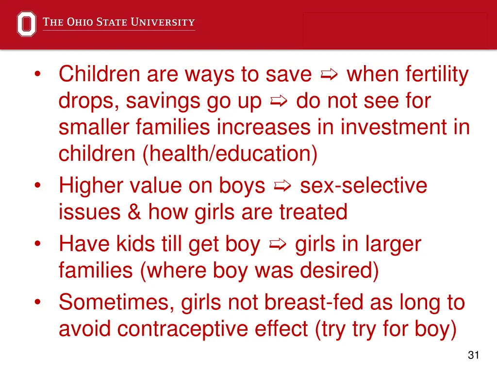 children are ways to save when fertility drops