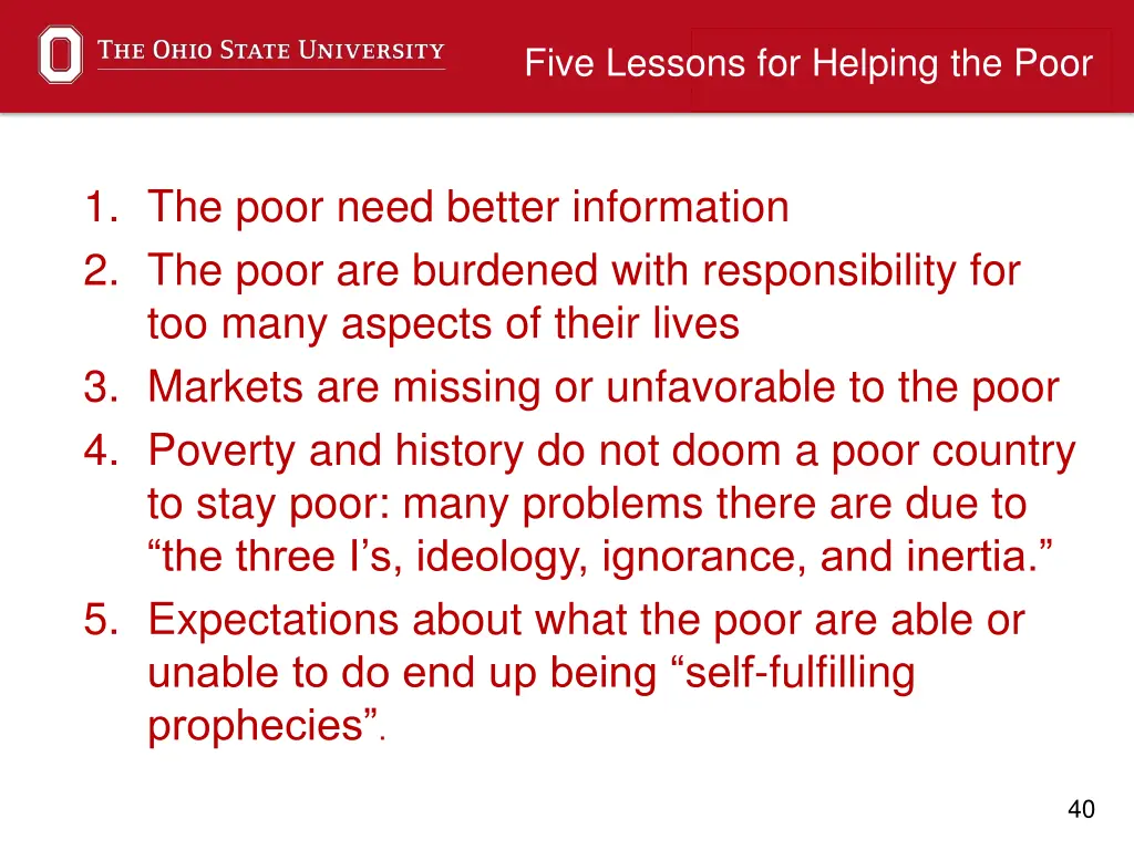 five lessons for helping the poor