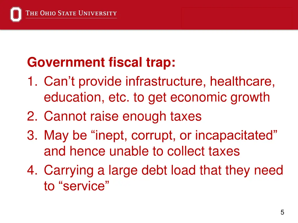 government fiscal trap 1 can t provide