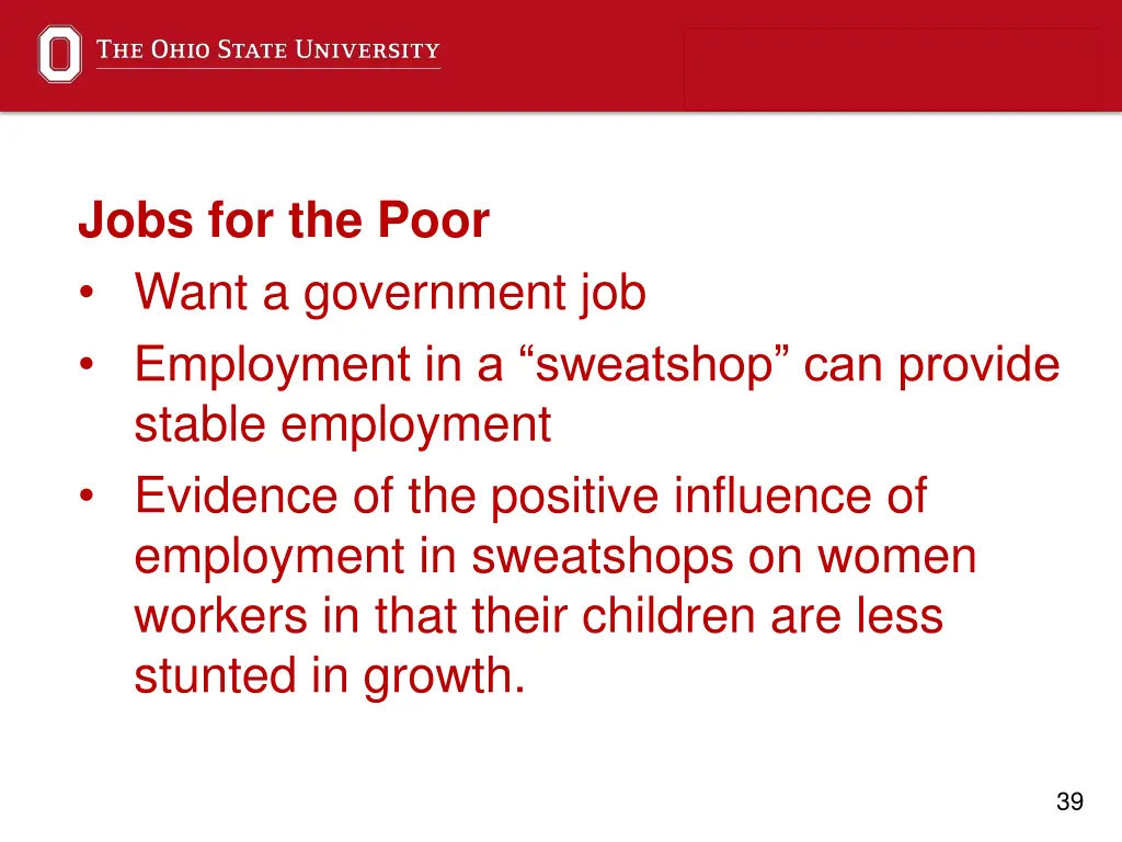 jobs for the poor want a government