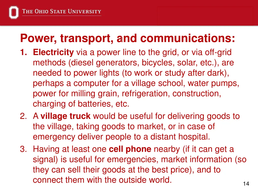 power transport and communications 1 electricity