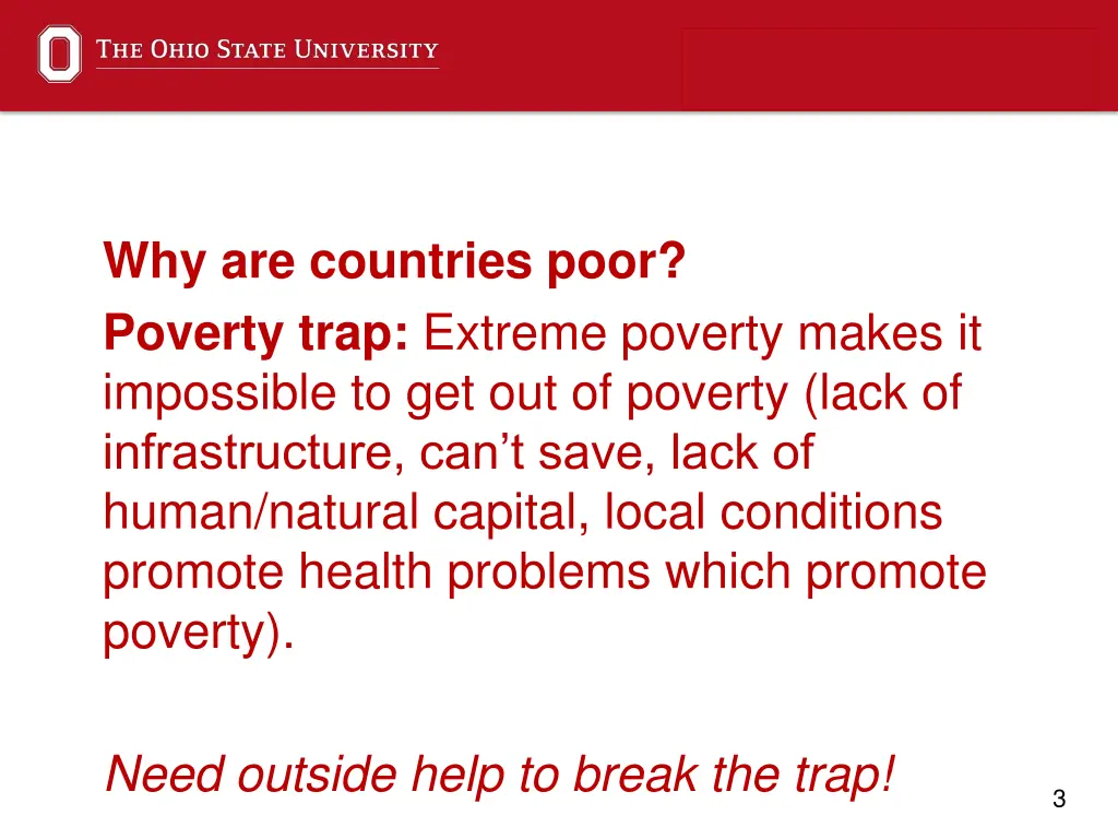 why are countries poor poverty trap extreme