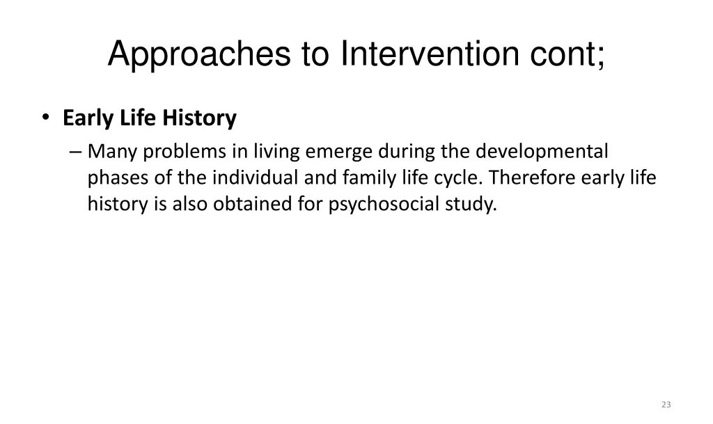 approaches to intervention cont 2