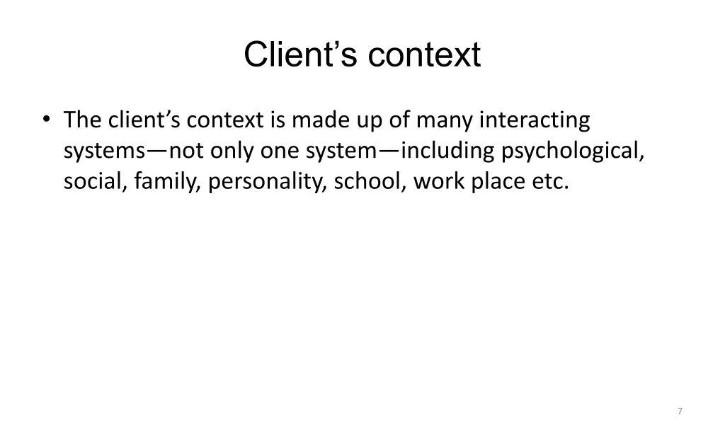 client s context