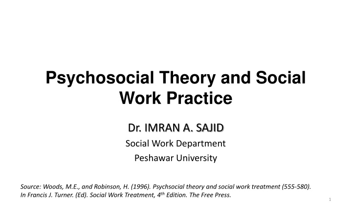 psychosocial theory and social work practice