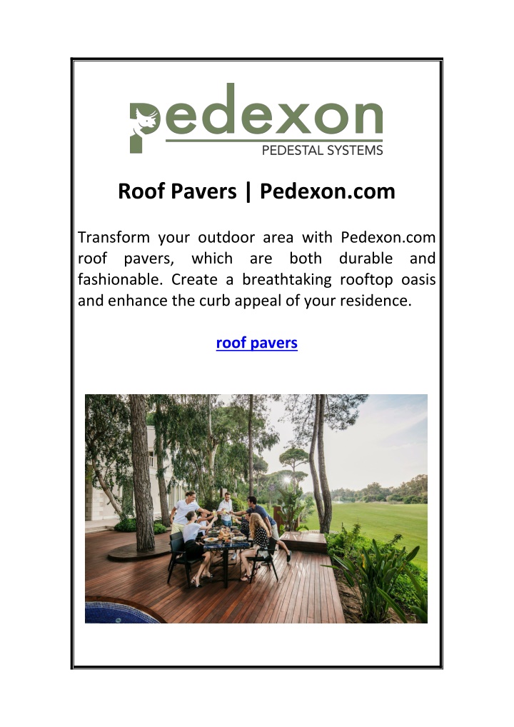 roof pavers pedexon com