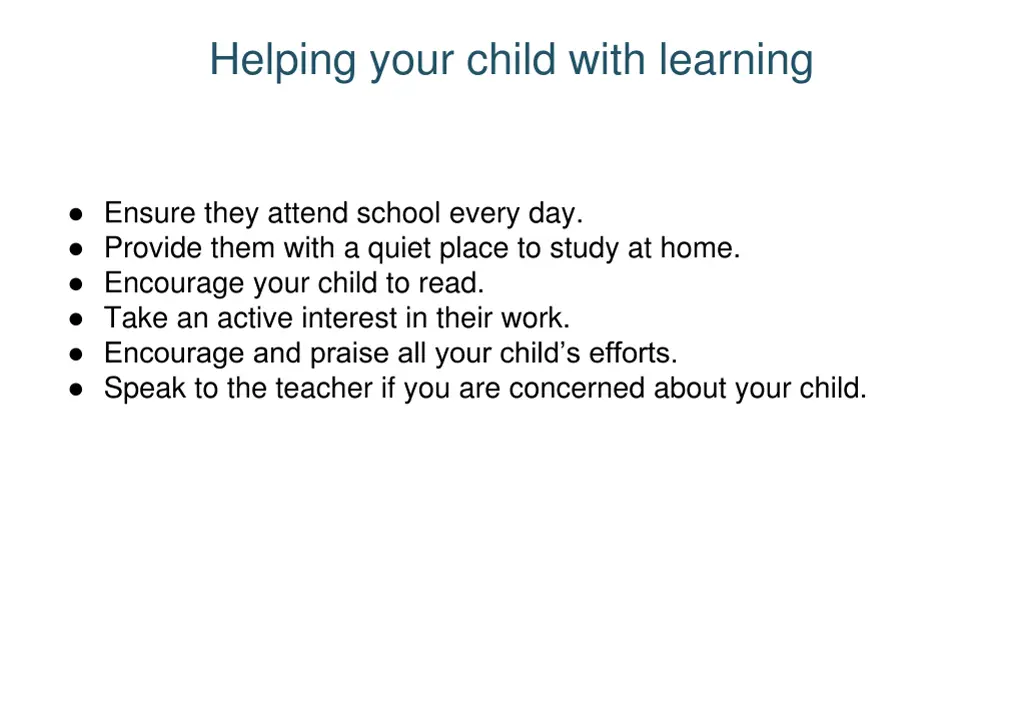 helping your child with learning