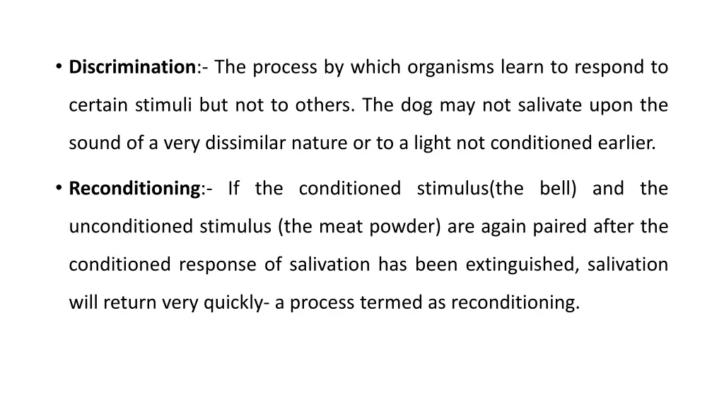 discrimination the process by which organisms