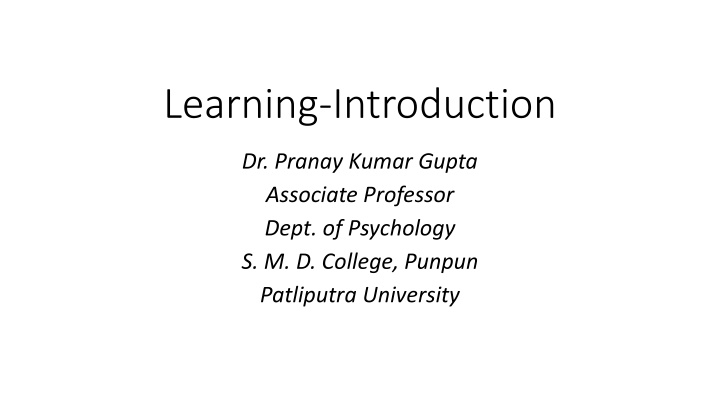 learning introduction