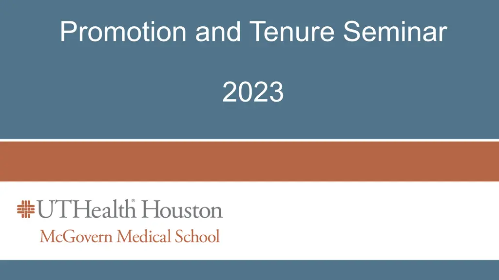 promotion and tenure seminar