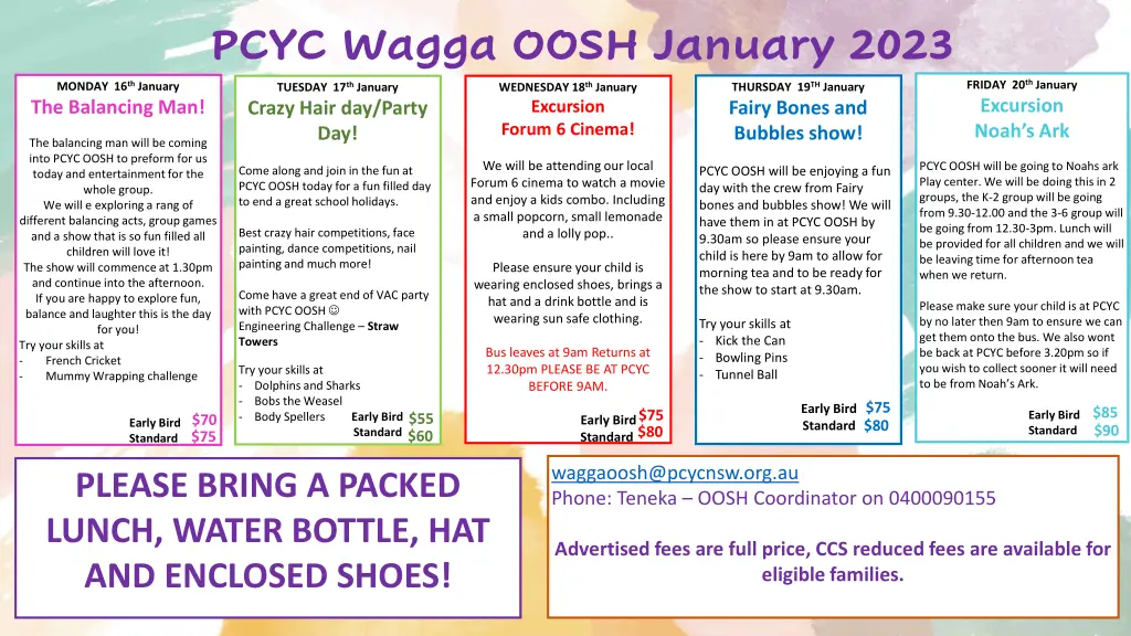 pcyc wagga oosh january 2023 2