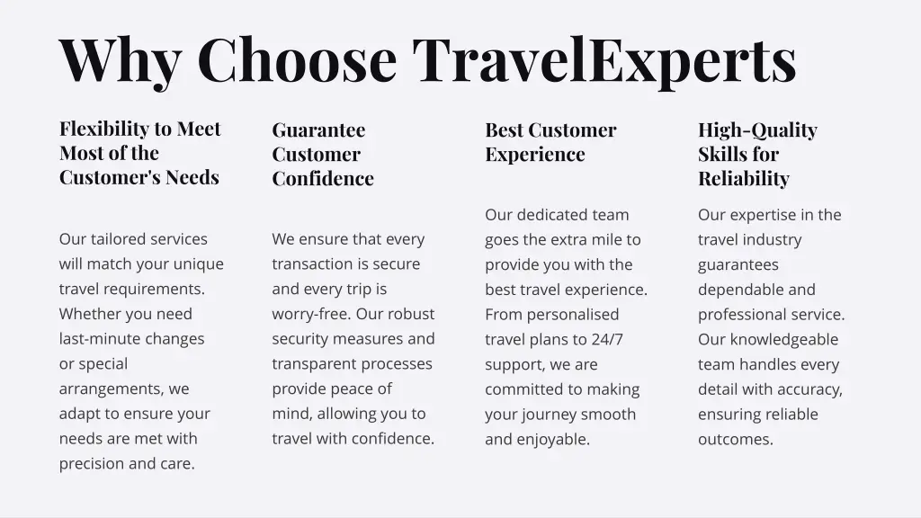 why choose travelexperts