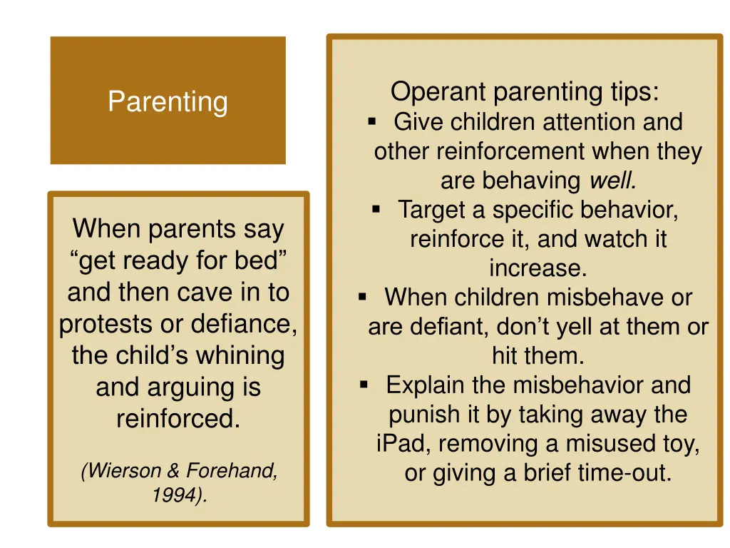 operant parenting tips give children attention