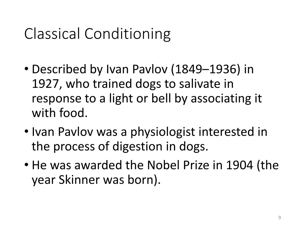 classical conditioning