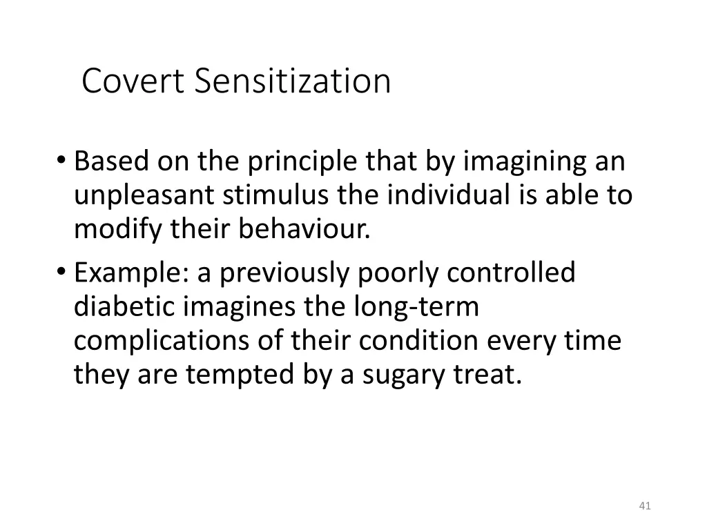 covert sensitization