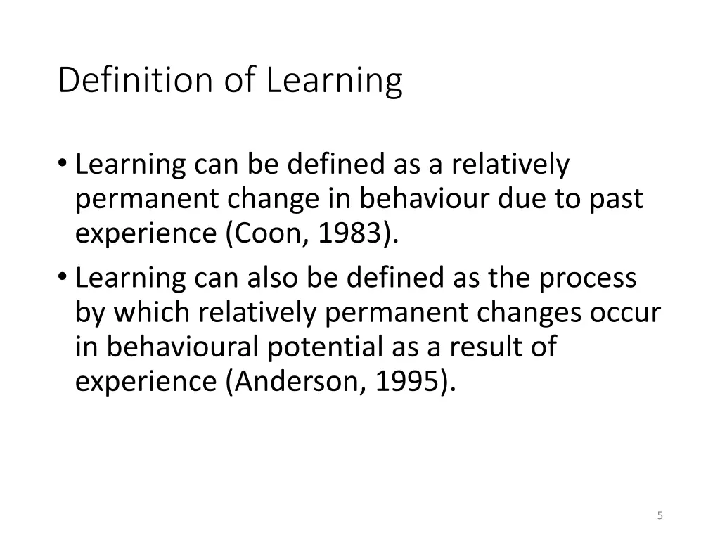 definition of learning