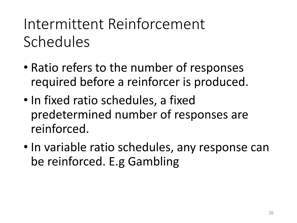 intermittent reinforcement schedules