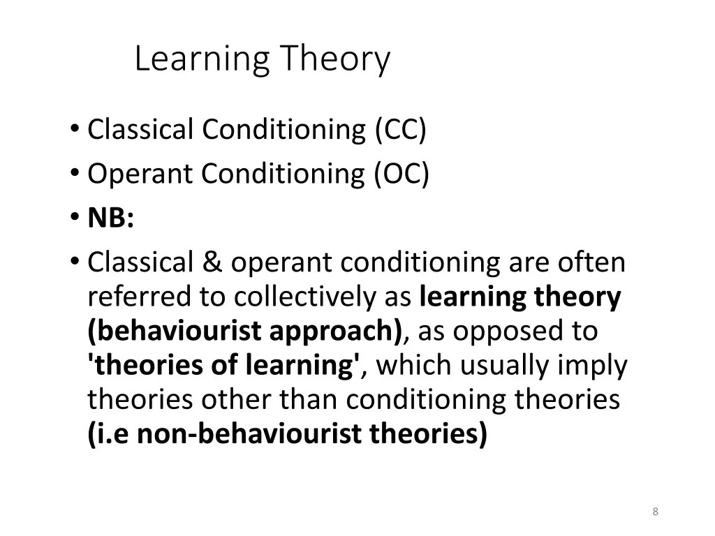 learning theory