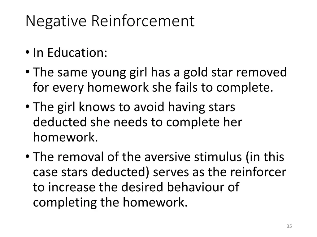 negative reinforcement