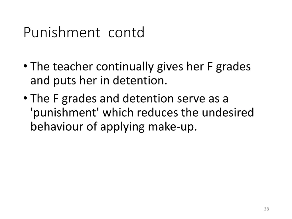 punishment contd