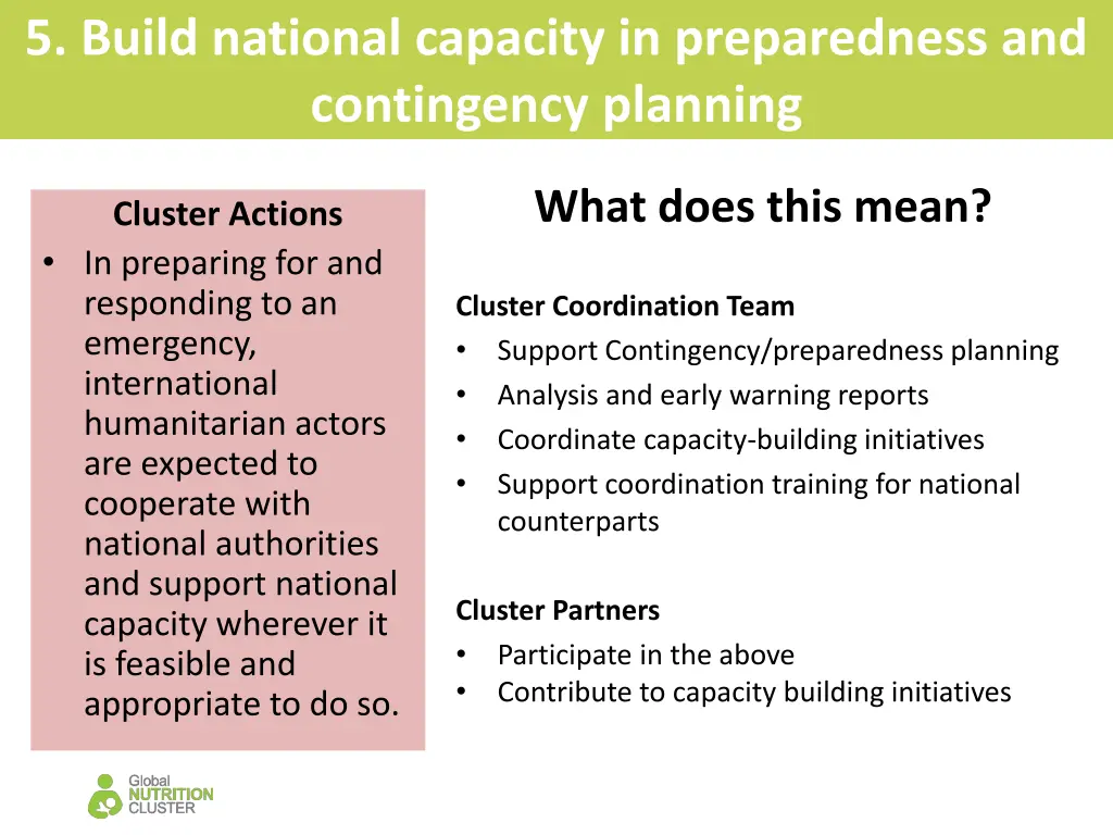 5 build national capacity in preparedness