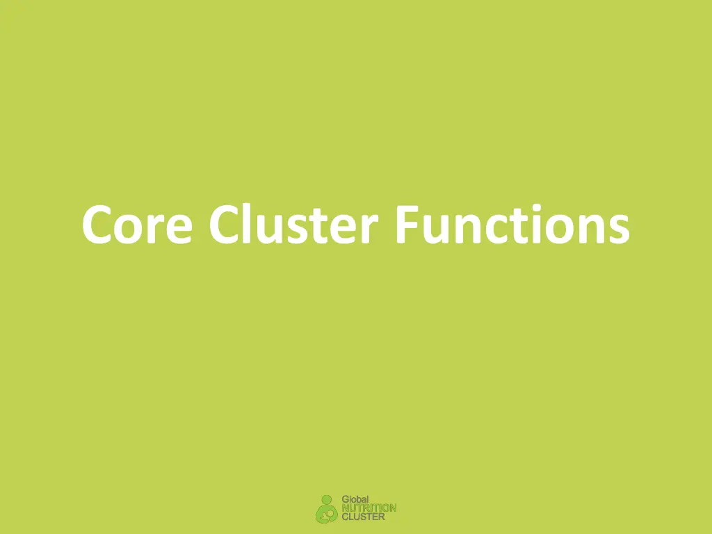 core cluster functions