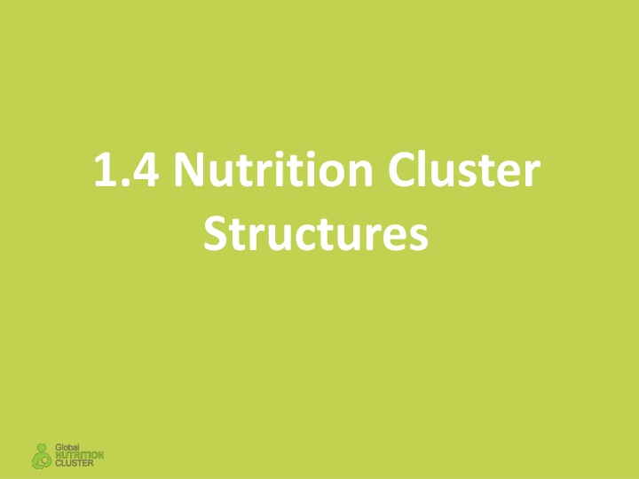 1 4 nutrition cluster structures