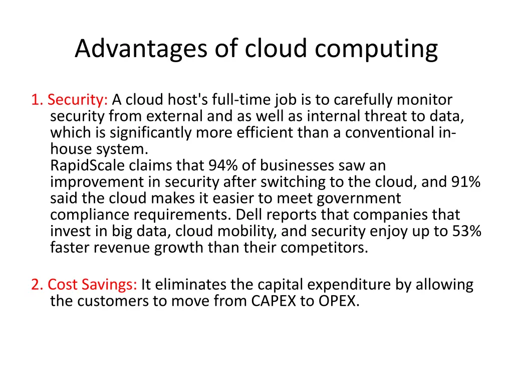 advantages of cloud computing