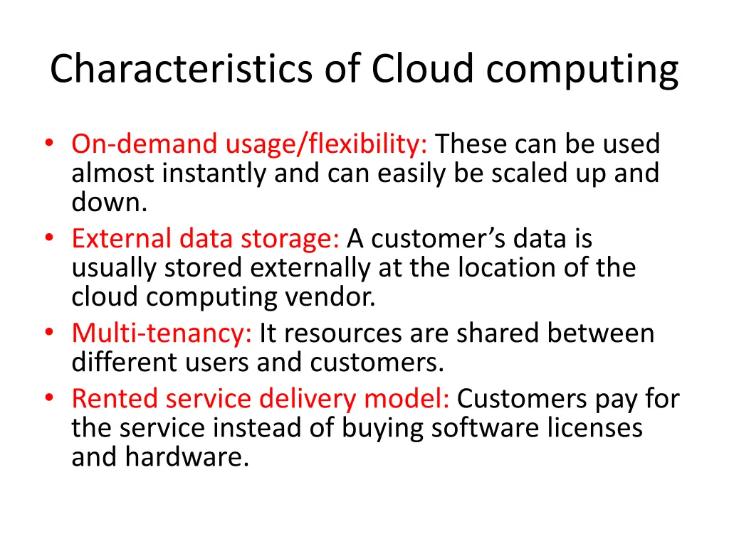 characteristics of cloud computing