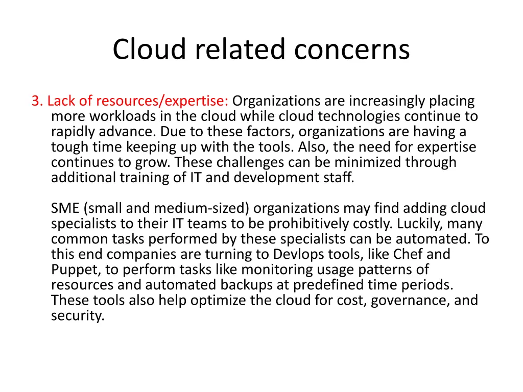 cloud related concerns 1