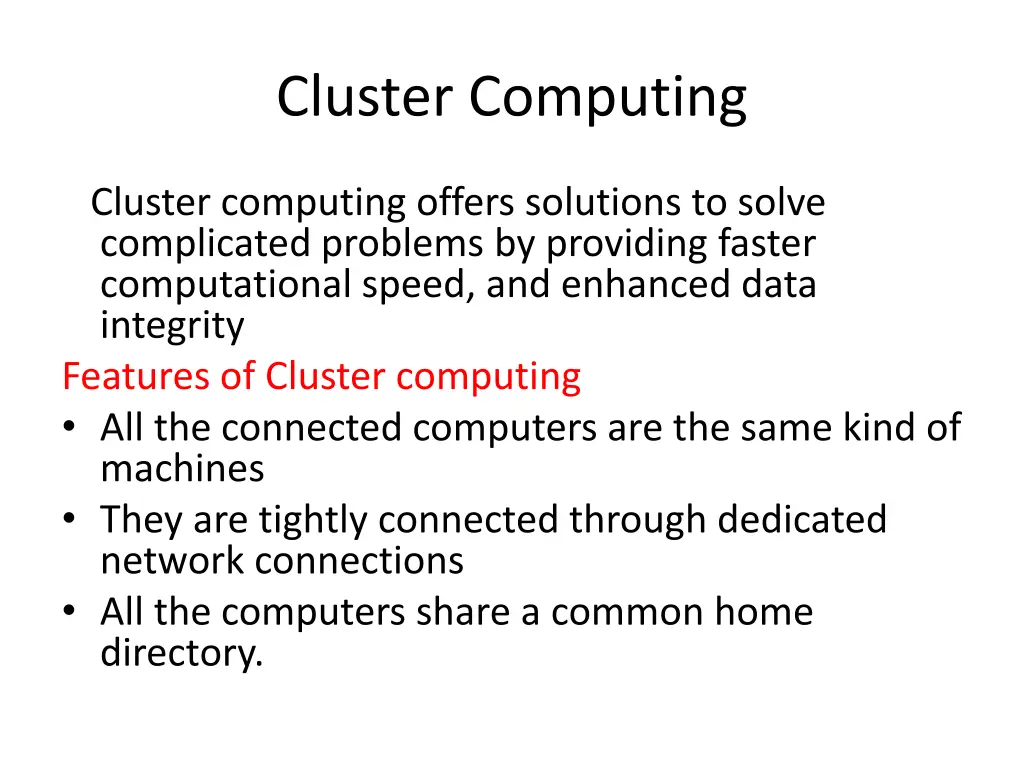 cluster computing 1