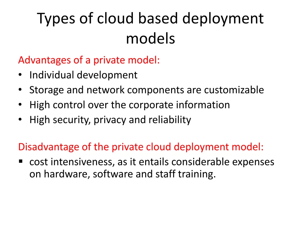 types of cloud based deployment models 3