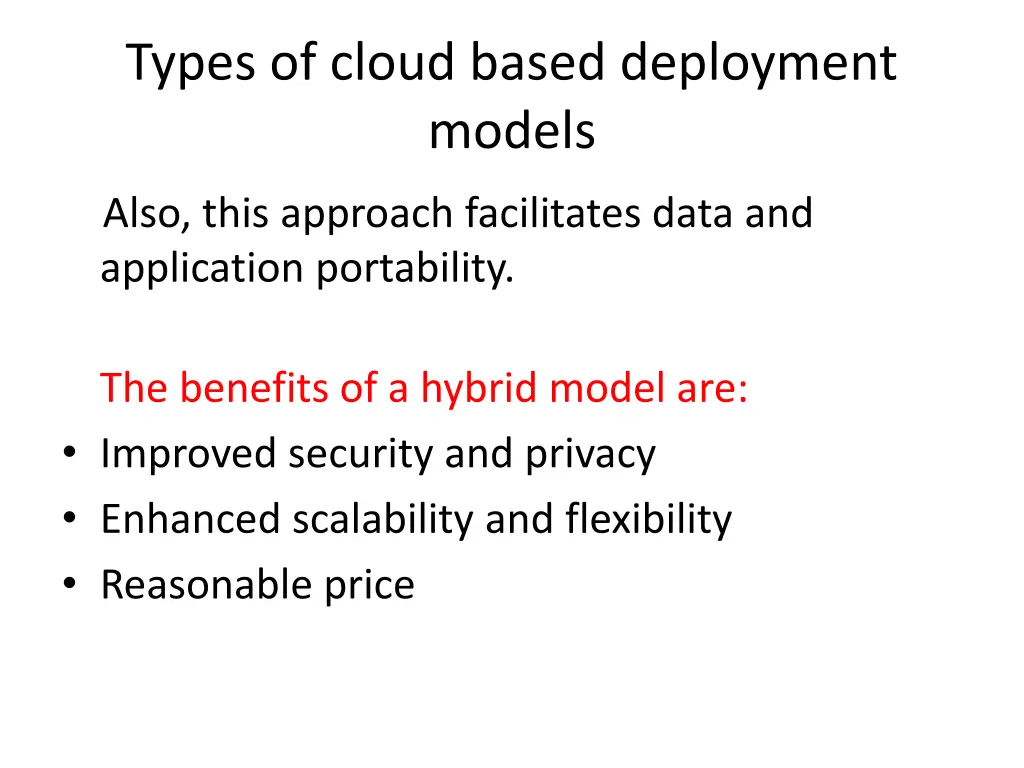 types of cloud based deployment models 6