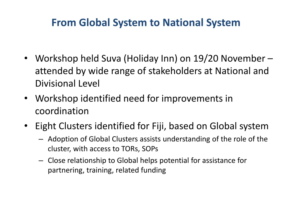 from global system to national system