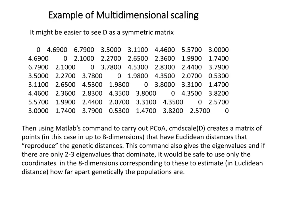 example of multidimensional scaling example 2