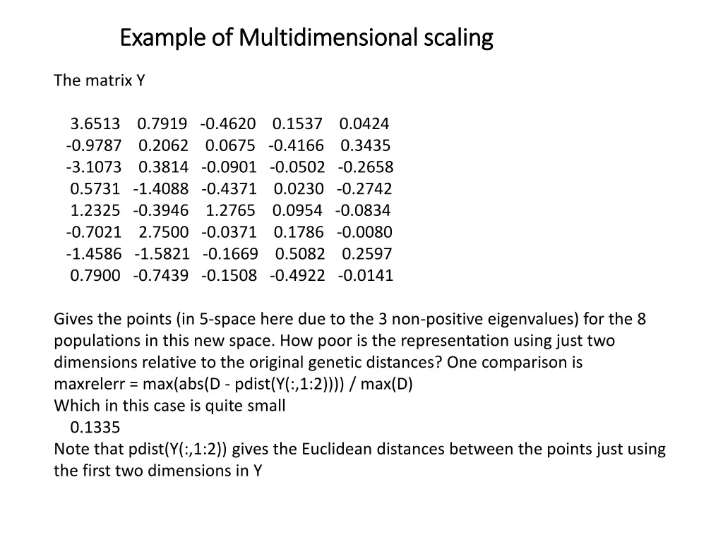 example of multidimensional scaling example 4